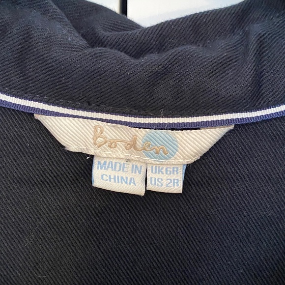 Boden Women's Black‎ Denim Long Sleeve Dress w Belt Size 2R EUC - Picture 5 of 10